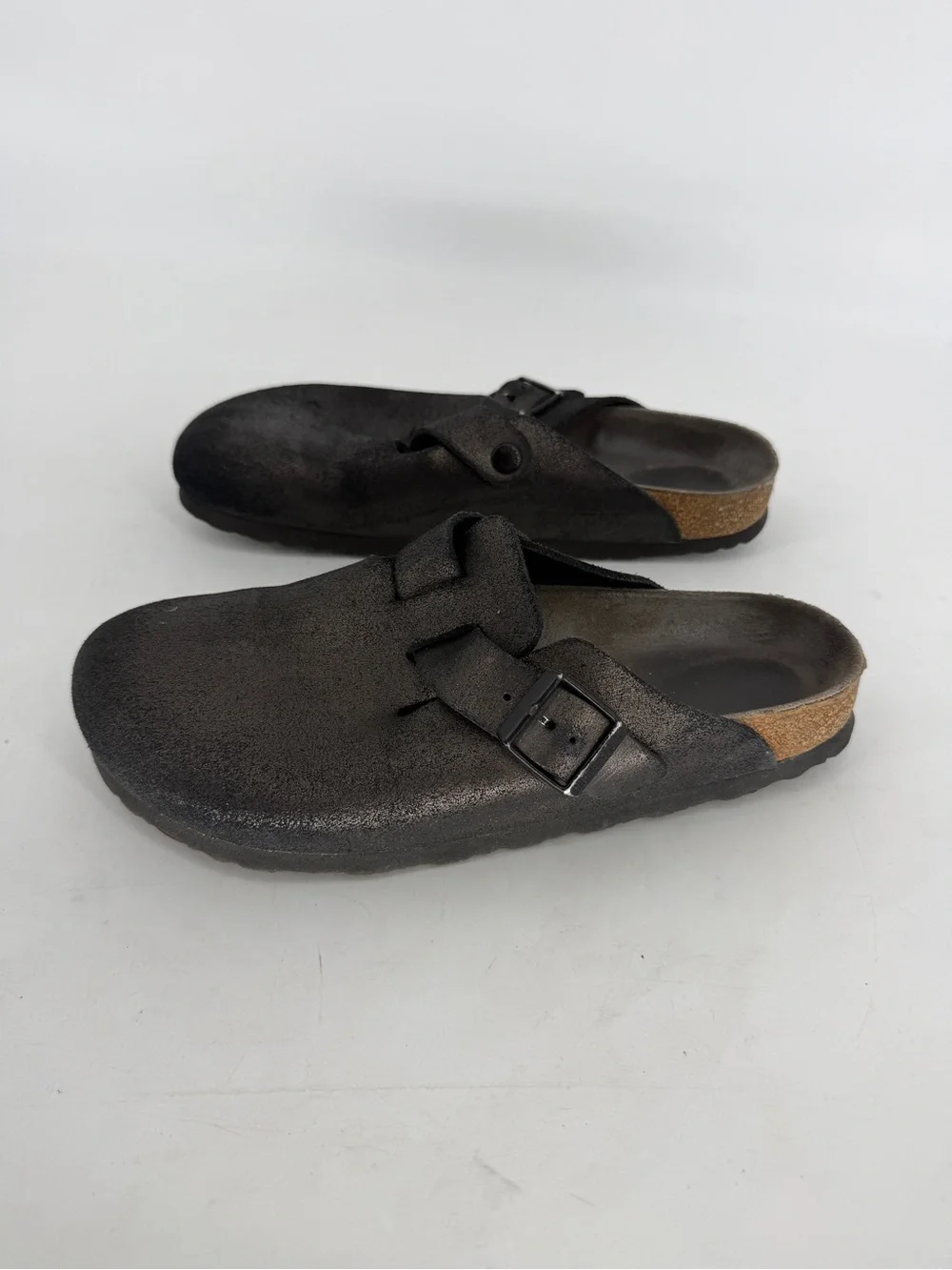 Birkenstock Boston  Metallic Leather Clogs Size 41